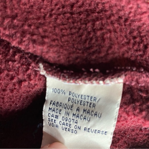 West Coast Polar Fleece Sweater XL Burgundy Long Sleeve Pullover Outdoor Hike - Picture 4 of 8